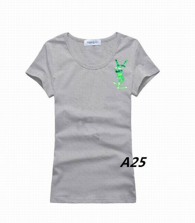 YSL short round collar T woman S-XL-093